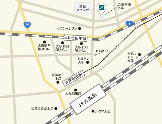 IT事業部 関西オフィスマップ